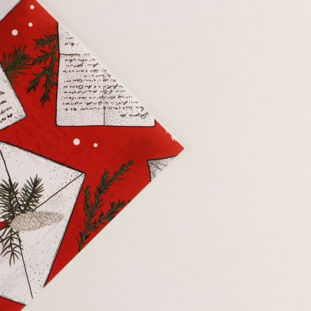 Paper packing glossy bilateral "Retro Post", 70 x 100 cm, New Year-5