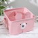 Storage basket with handles "Bear", 20 × 11 cm, pink color