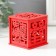 Casket wood "Plum Flower" Red 6.5x6.5x6.5 cm
