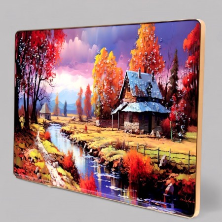 Acrylic painting "Spring in the village" 39.5x60 cm-1