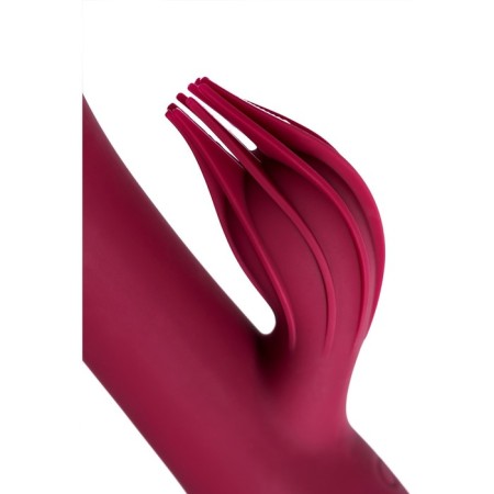 Vibrator with clitoral stimulant L’Eroina by Toyfa Sangra, silicone, burgundy, 20.5 cm-10