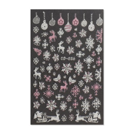 Nail stickers 9.5*6.5cm New Year CO-036 BEL/Rose volume Subway QF-3