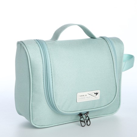Cosmetic bag classic, 24.5*8.5*18, lightning departure, hook, mint