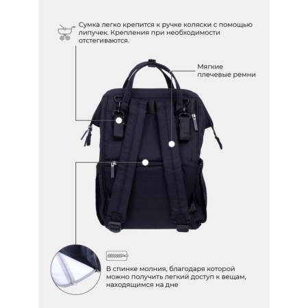 Mom's bag and shopper Rant Shopping Set Midnight, black color-3