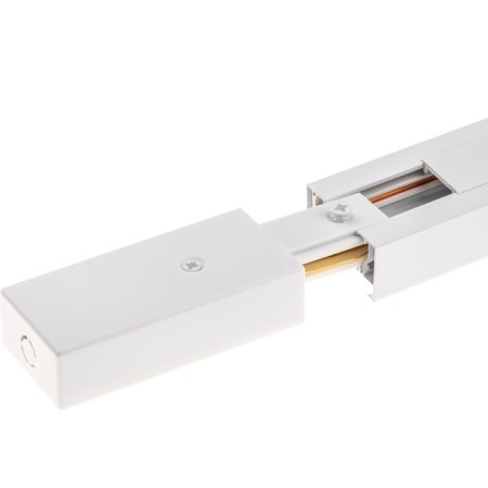 Power connector for the busbar, straight, artline, plastic/copper, white, 59755 5, ritter-5