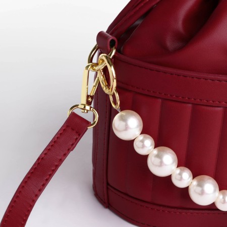 Cross-Bodi bag, cord department, burgundy color-5