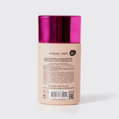 Tonal cream Vivienne Sabo Shakefoundation, with natural bluer effects, tone 01-20