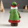 Polystone souvenir "Santa Claus in a green fur coat and cap, with a bag" 5x6x13 cm