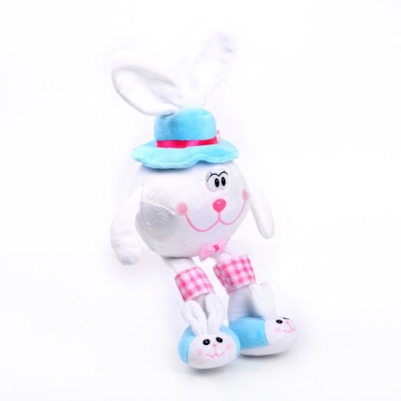 Soft toy "Rabbit", costs 25 cm, white color-3
