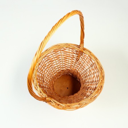 Wicker basket, willow, 29 x 29 x 19 x 45 cm, brown-3