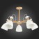 Ceiling EVOLUCE lamp. Sle103802-05. Balcamo. 5x60 watts, E27, 65x65x45 cm, color light wood, white