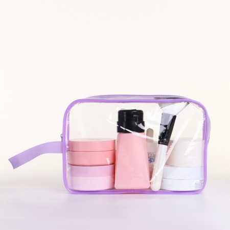 Lightning cosmetic bag, lilac color-1