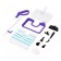 Steam mop KitFort KT-1050, 1500 W, 350 ml, cord 4.9 m, white-violet