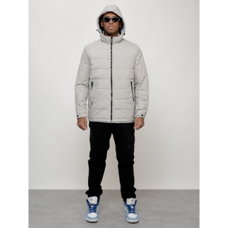Male spring jacket, size 50, light-gray color-15