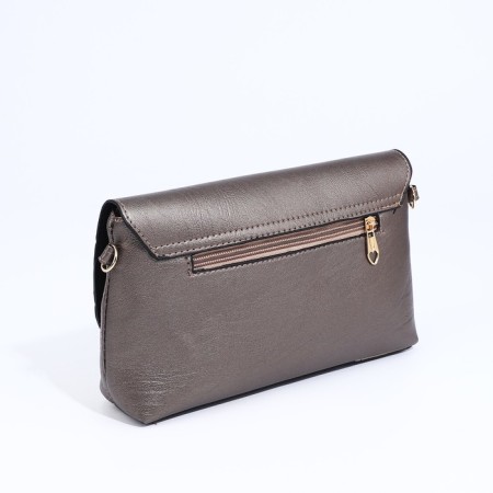 Bag-clate on magnet, long belt, bronze color-2