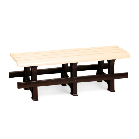 Bench Plastic alternative for a summer house 1.2x0.4x0.42 m, without a back, load up to 212 kg