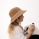 Hat for the girl Minaku "Bunny", brown color, river 52