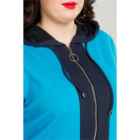 Female suit, size 54, blue color-6