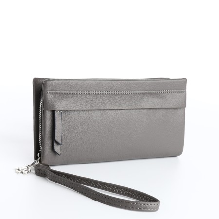 Women's wallet with lightning, gray color