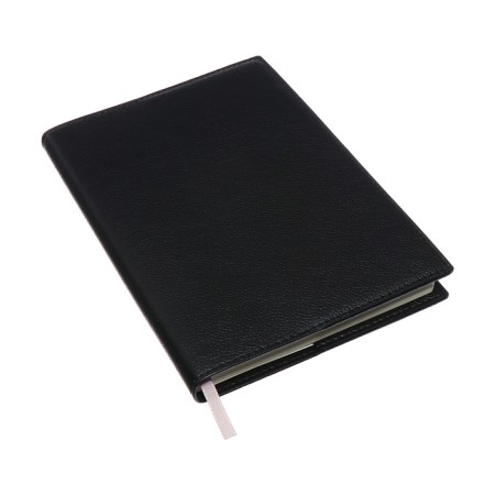 Organizer, A5, 128 sheets, a cage, a cover of leatherette, with a side bookmark, "Business", Black-1