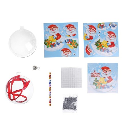 New Year's Christmas tree "New Year! Santa Claus with gifts "with 3D applique-3