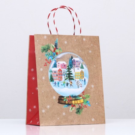 Package Gift Crafts "Winter Courtyard", 26 x 32 x 12 cm-2