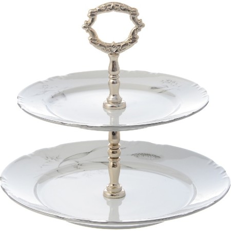 The 2-tier launcher Constance, decor "Silver ears, Platinum layering"