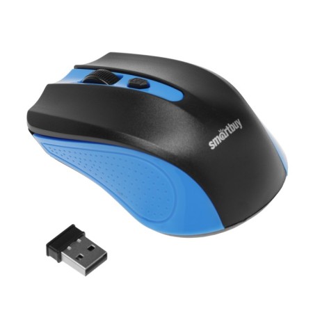 Mouse Smartbuy One 352, wireless, optical, 1600 dpi, 2xaaa (not in compli), blue-black
