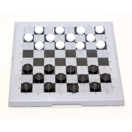 Shakhmat checkers, large, gray color-4
