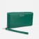 Women's wallet with lightning, green color