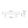 Hand -on Railing Cappio Frida, Stainless. steel, d = 12 mm, m/o 160 mm, color gold