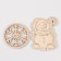 Figure on the stand "Snowman with a lollipop" natural 10.5x8.5 cm (set 2 parts)