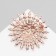 Brooch "Pearl shine", white color in pink gold