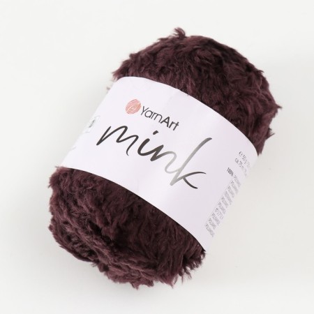 Yarn "mink" 100% polyamide 75m/50g (342 plum)-1