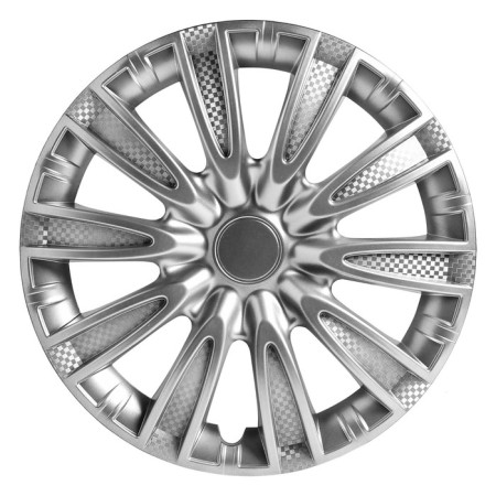 Wheel caps 14 "Tornado", Silver, Karbon, 2 pcs AIRLINE AWCC-14-06-1