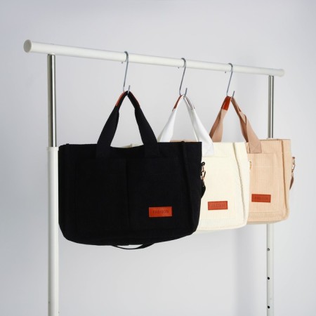 Youth bag with zipper, milk color-7