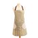 Apron of the Dilyana with stripes in strip centered green, 70*65 cm, 100% p/e