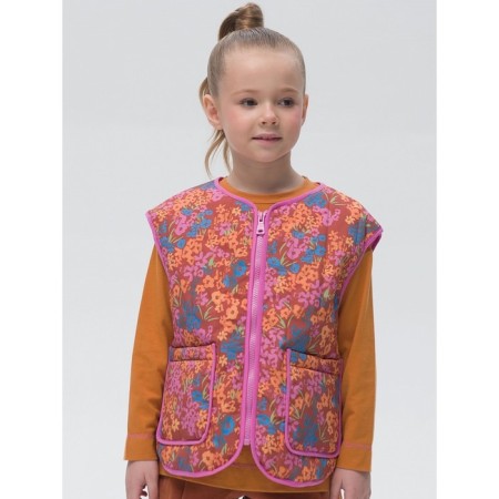 Vest for girls, height 116 cm, chocolate color-1