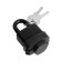 Lockland hinged lock, 30 mm, moisture -proof, short handle, 2 keys, black color