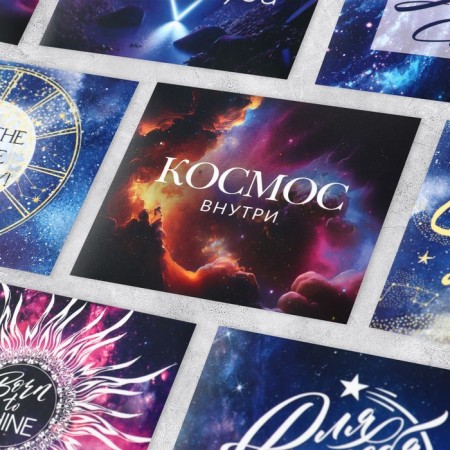 Stickers Set "Cosmos", 6 x 7 cm, 10 pcs-1