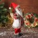 Santa Claus "in a checkered shirt, with twigs and skis" moves, 45x24 cm, red