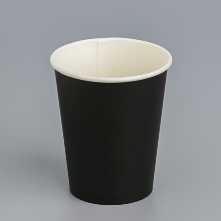 Paper glass "Black" 250 ml, diameter 80 mm