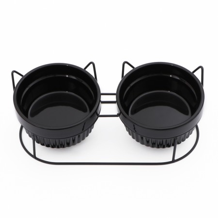Ceramic bowls on a stand 2 x 250 ml-2
