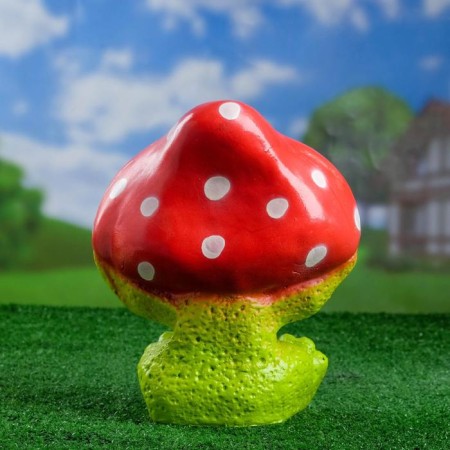 Garden figure "Frog Smile under fly agaric" 24x28cm-2