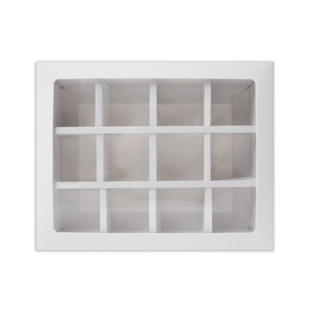 Folding box under 12 sweets, white, 19 x 15 x 3.6 cm-3