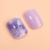 Lilac overhead nails, 24 pcs, with adhesive plates, soft square shape, lilac