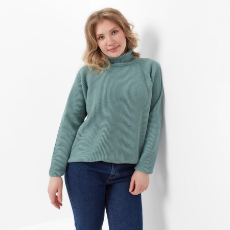 Jumper female minku: casual collection olive color, size 48-3