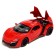 Metal machine, 1:24, inertial, doors, hood, trunk, red color are opened
