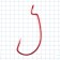 The hook KOI SUPER LOCK Worm, size 40 Int, Red color, offset 10 pcs.