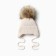 Children's hat with insulation, rr 35-40, milk color